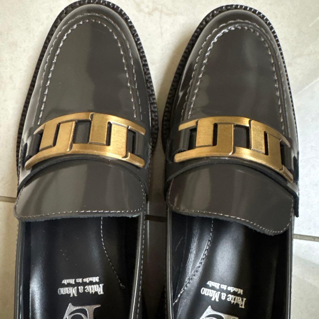 Luca Grossi ルカグロッシ　ローファー36（23㎝）グレー