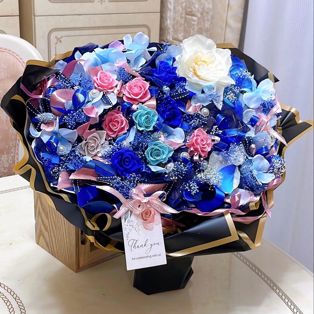 ✨特大✨ボリュームのある花束✨ミックスバラプリザ＆アーティフィシャルアレンジ✨✨