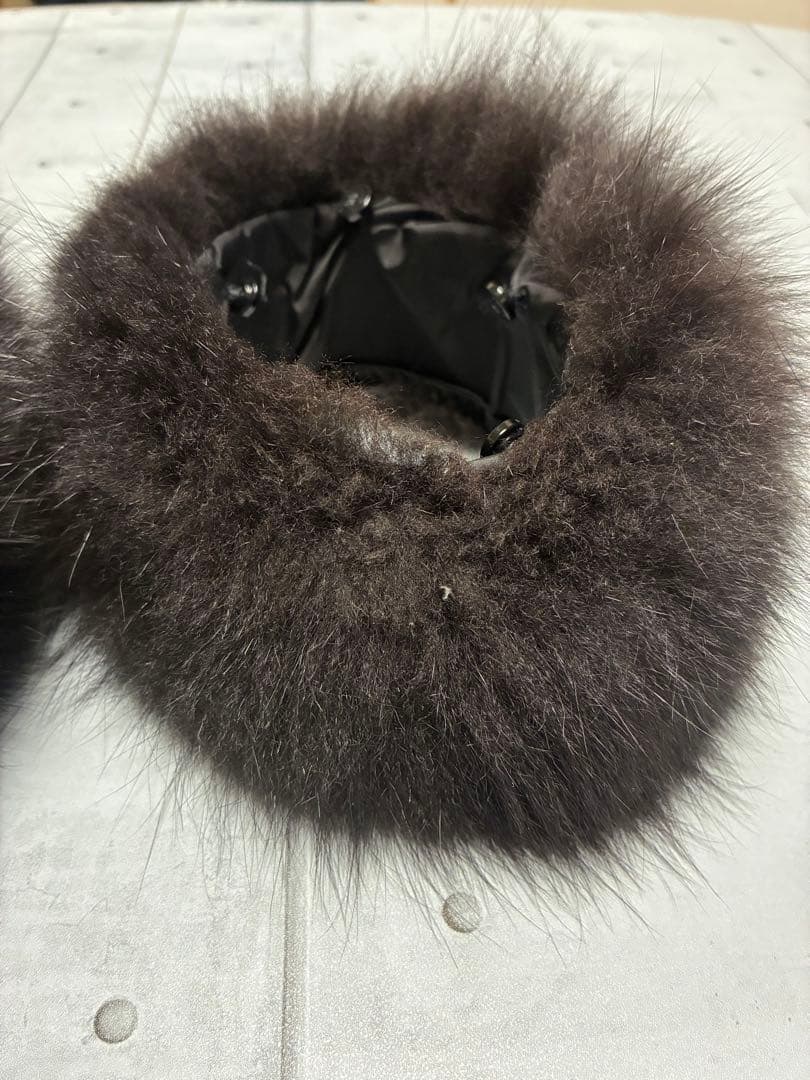 モンクレール EFFRAIE エフレ ファー付ダウン 黒 正規品