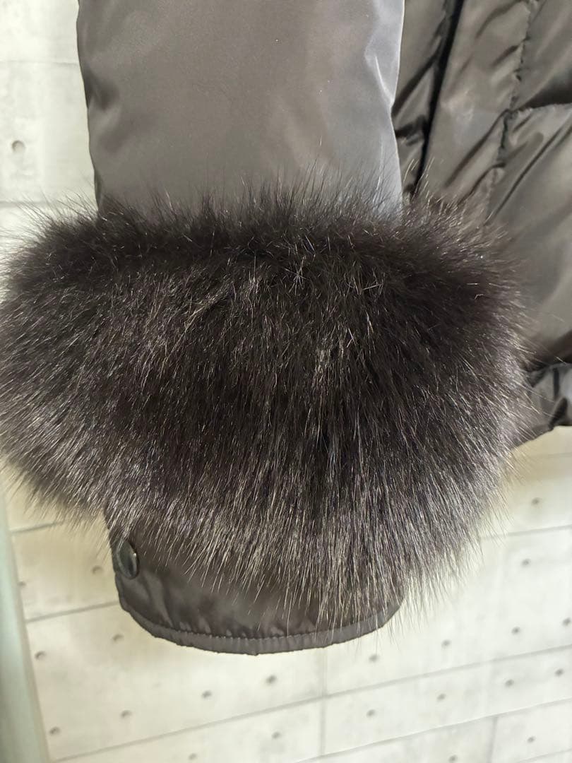 モンクレール EFFRAIE エフレ ファー付ダウン 黒 正規品