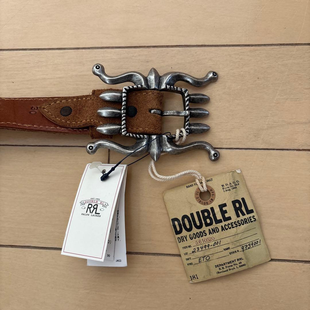 nao　ダブルアールエル　トゥールドレザーステートメントバックルベルト