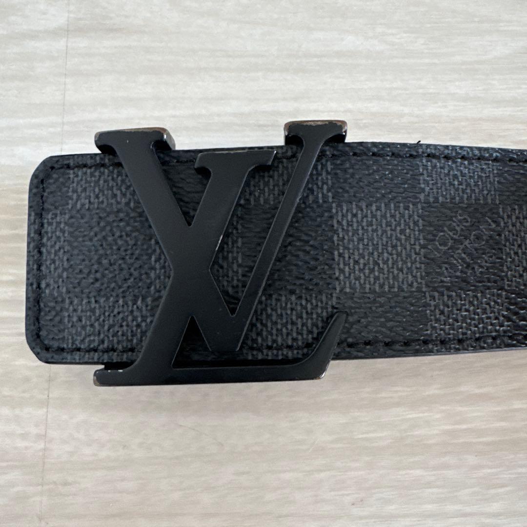Louis Vuitton ブラック ベルト ダミエ　90cm