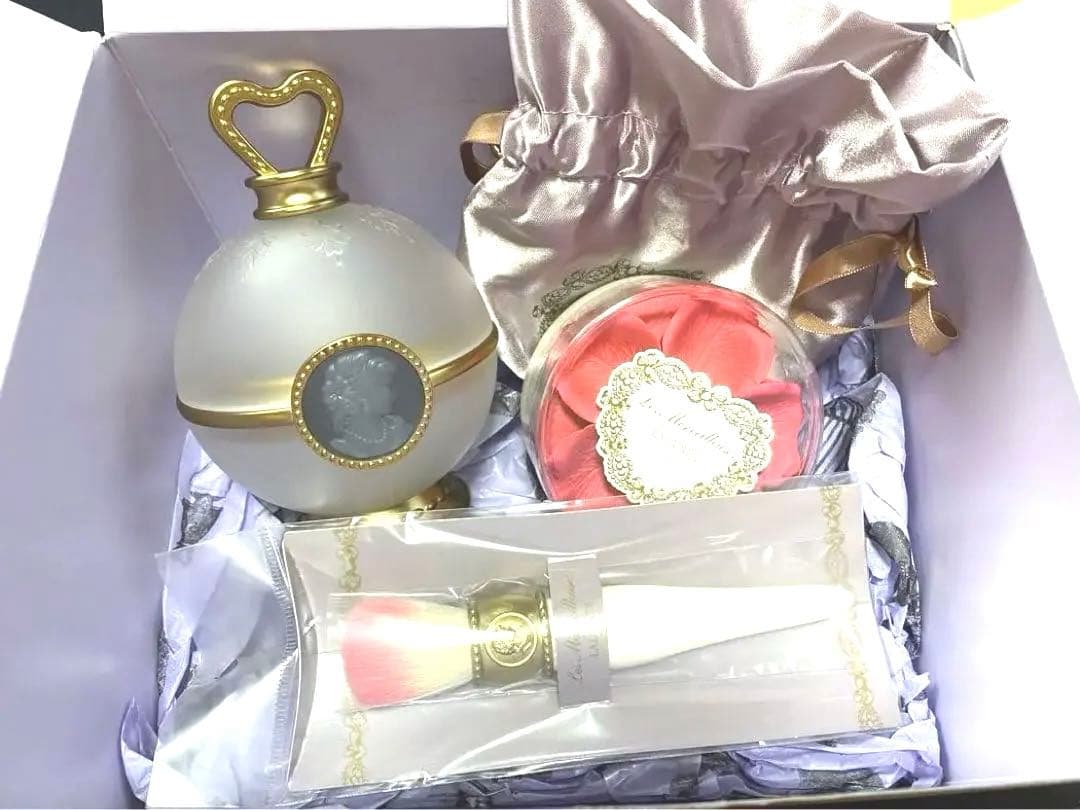 Ladurée パウダーチークセット　チークブラシ　ポット　ローズ　02