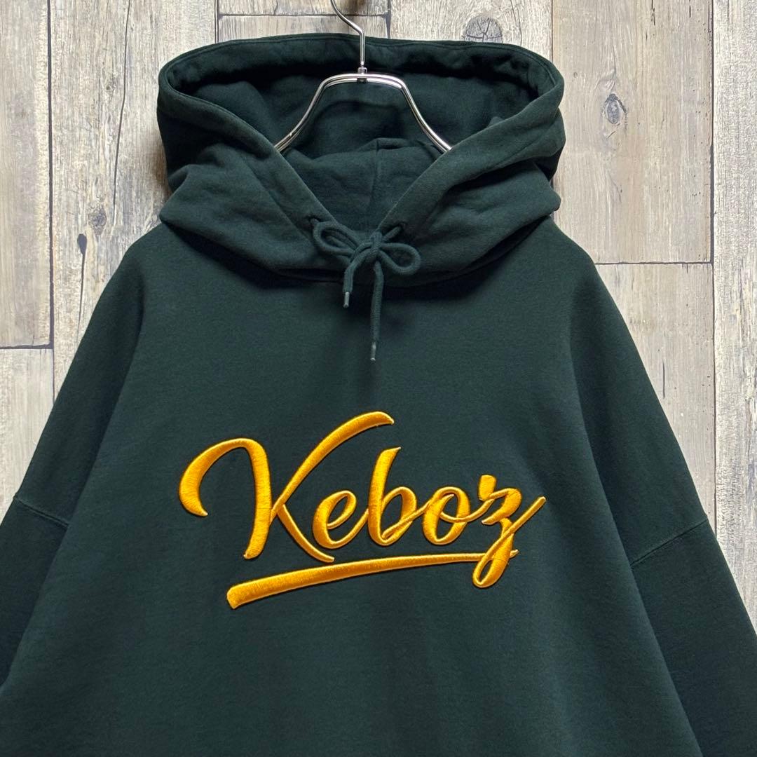 ケボズ Keboz パーカー　プルオーバー　刺繍　ビックロゴ　見本　XL