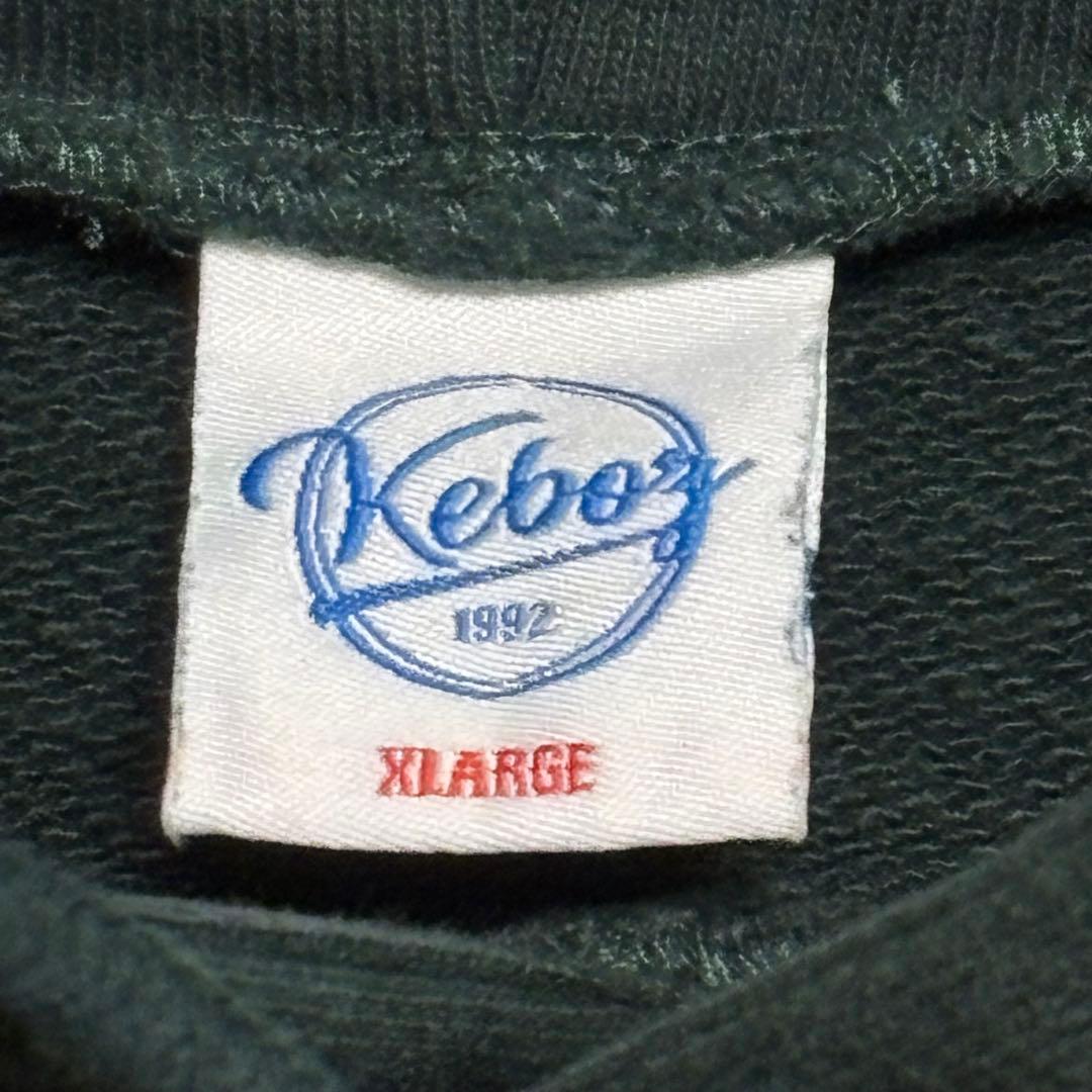ケボズ Keboz パーカー　プルオーバー　刺繍　ビックロゴ　見本　XL