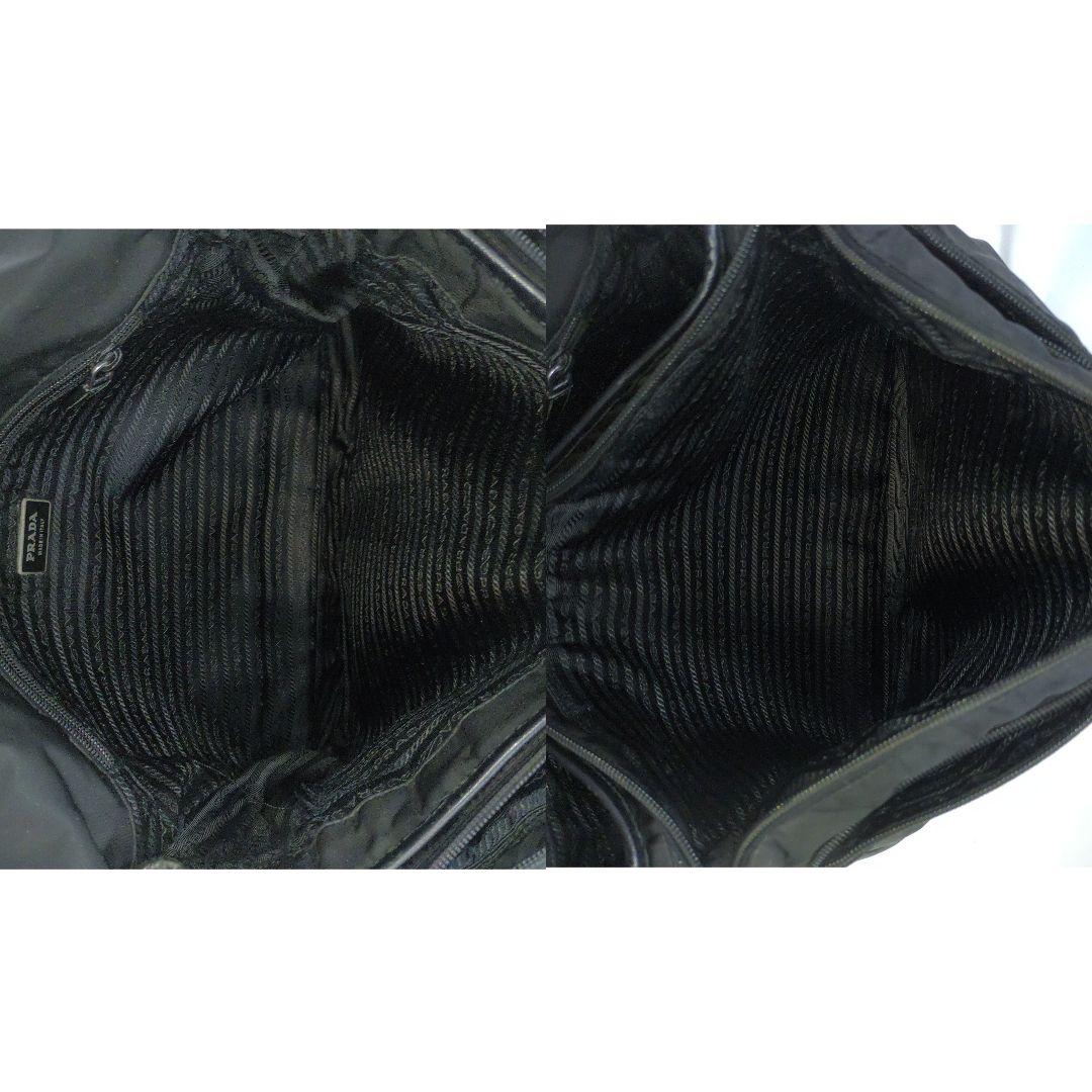 プラダ メッセンジャーバッグ サフィアーノレザー×ナイロン A4可 黒