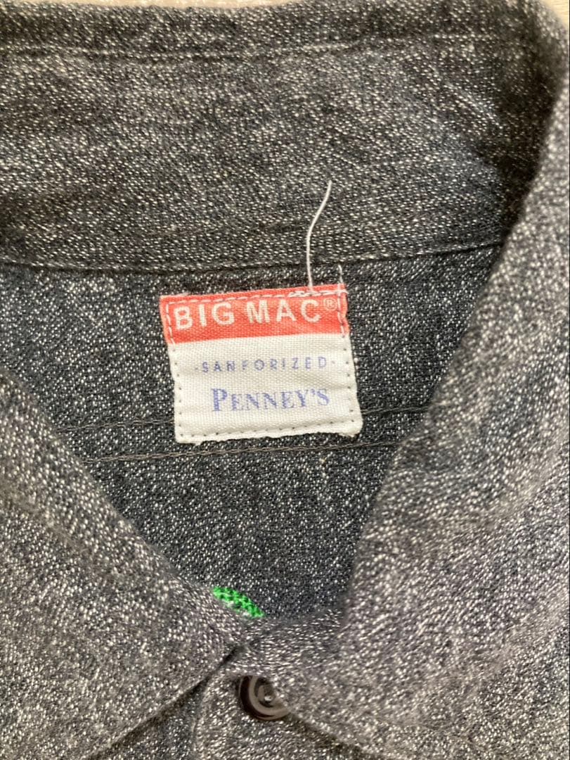 60s BIGMAC ブラックシャンブレーシャツ 黒シャン ヴィンテージ