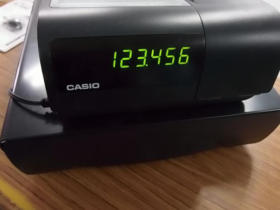 人気の黒1129店名設定無料カシオ１０部門TE-300 インボイスレジスター