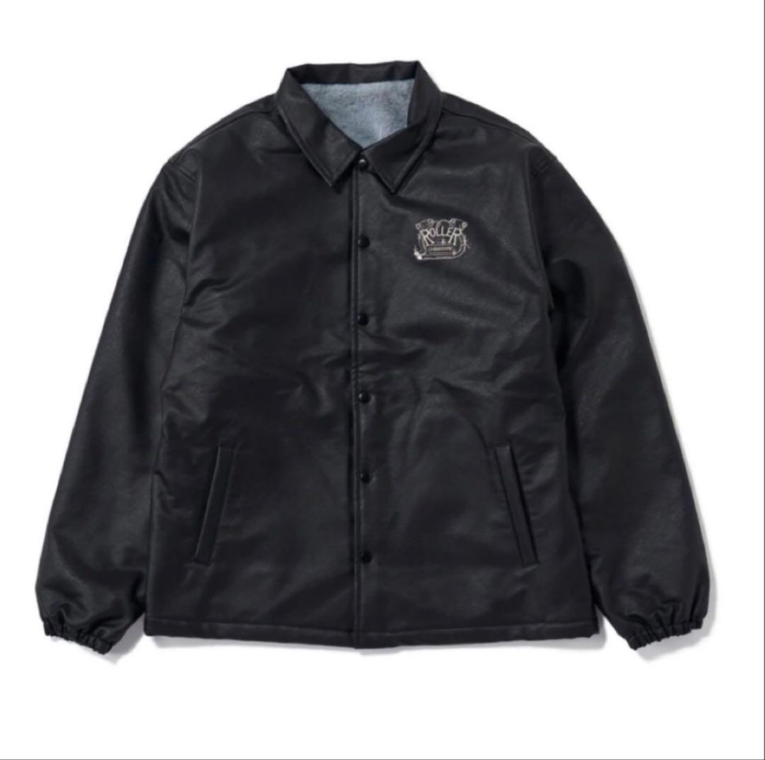 キムタク着 ROLLER FAKE LEATHER COACH JACKET