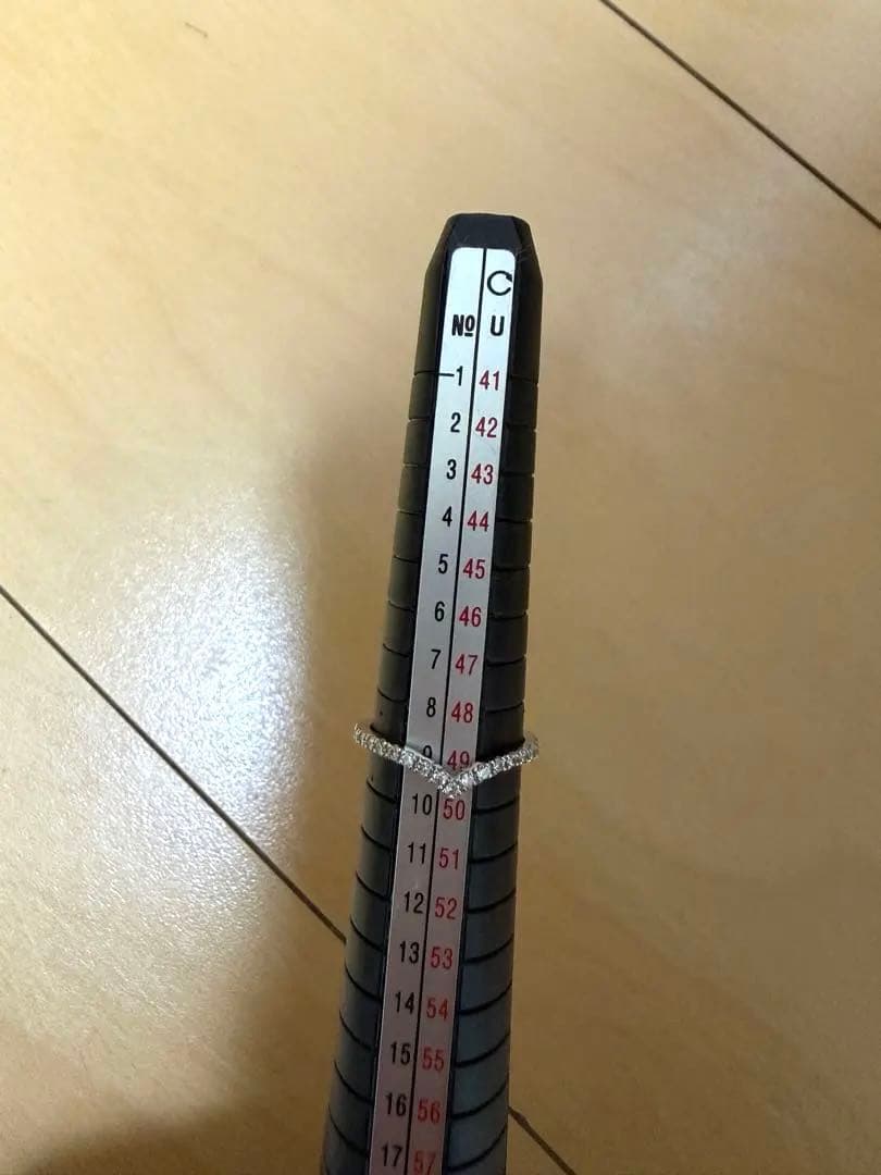 専用Pt900 ハーフエタニティ　Vリング ダイヤモンド0.20ct 2.0g