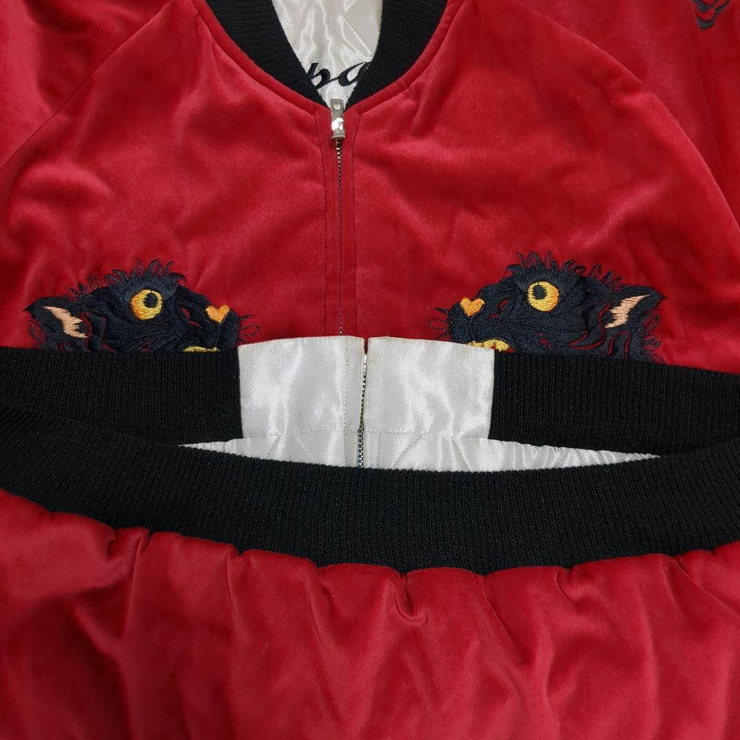 グ*ー様 テーラー東洋 別珍 スカジャン 黒虎×日本地図 L 渋谷龍太着用 TT