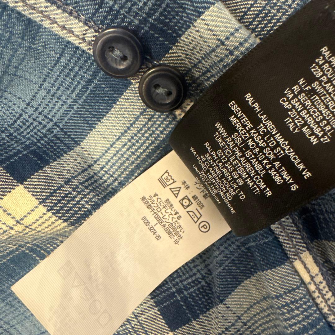RRL チェックネルシャツ　サイズS