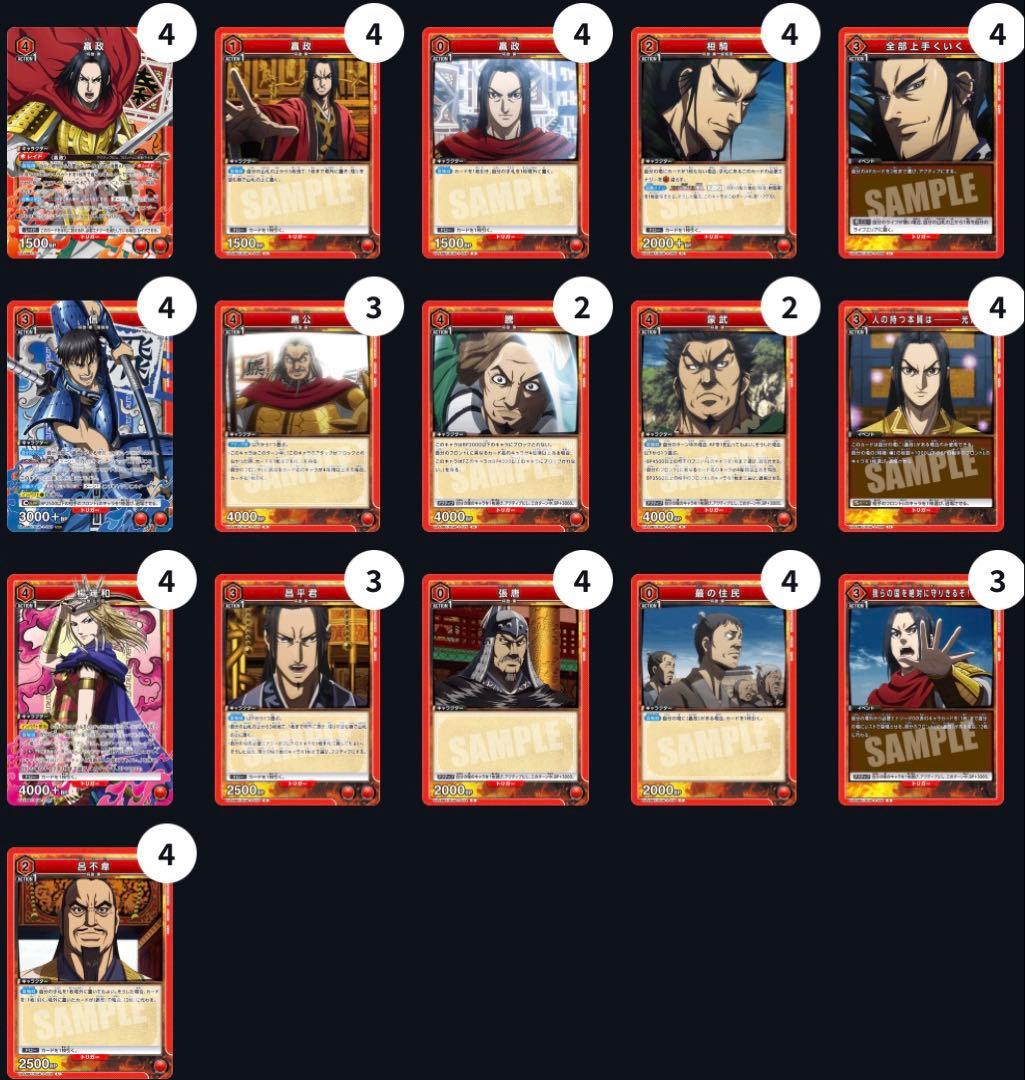 ユニオンアリーナ 赤 キングダム デッキ パーツ