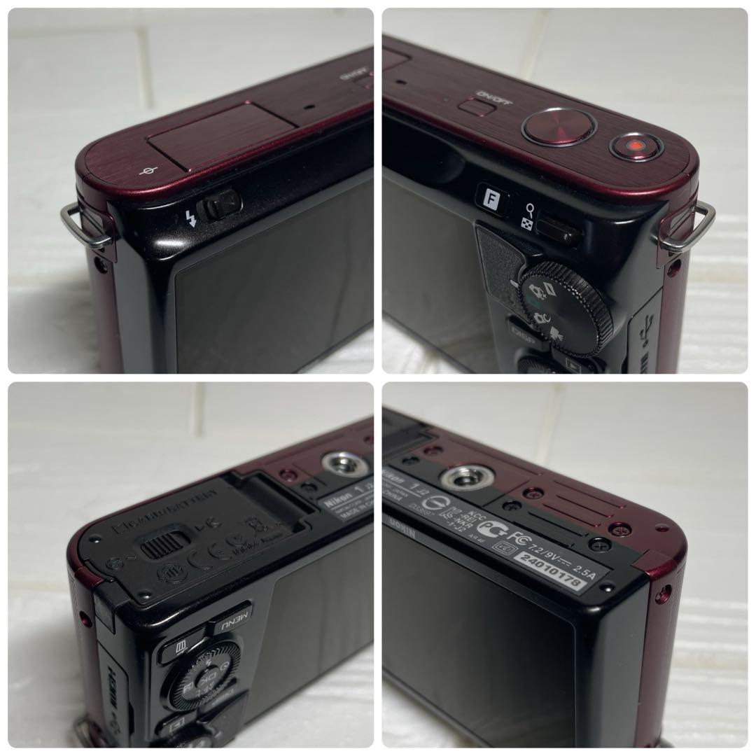 Nikon1 J2 ミラーレス一眼 ニコン ワインレッド ボディのみ