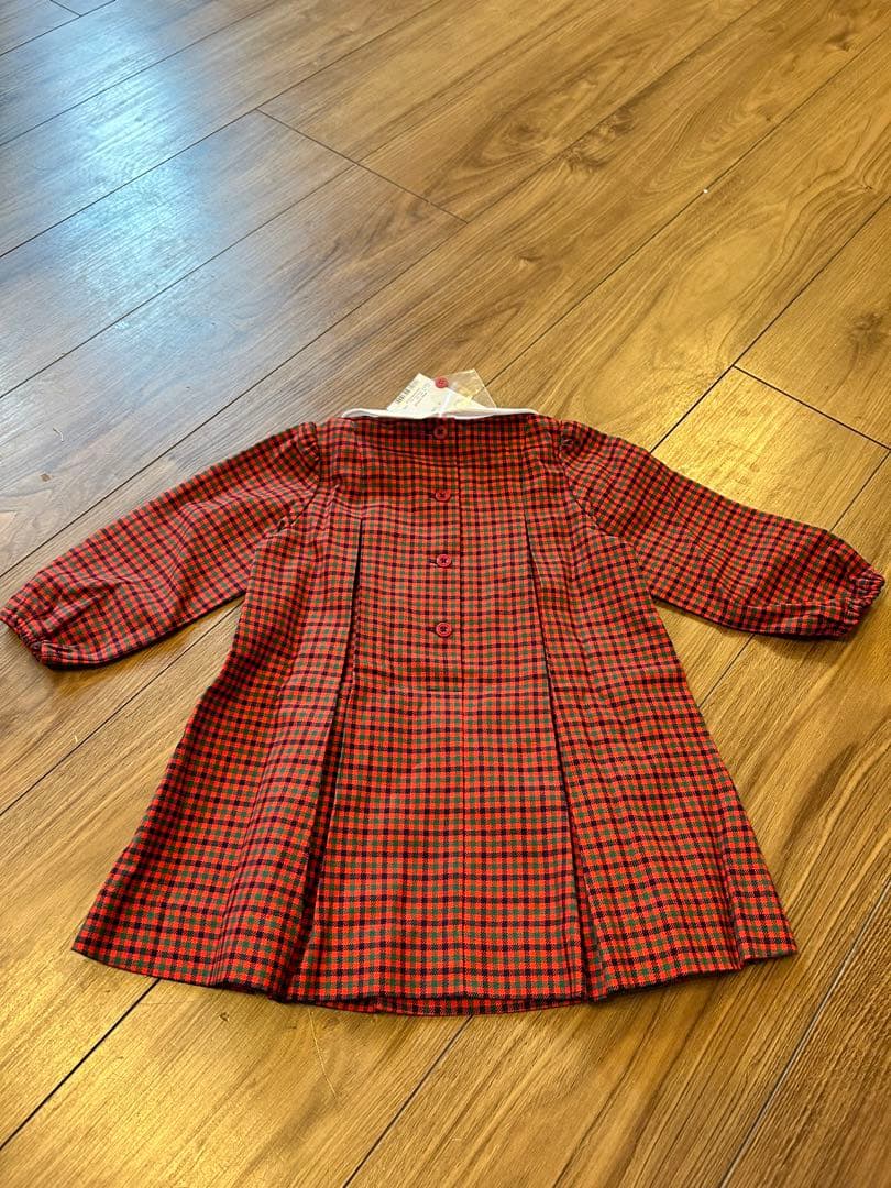 【アッキー】familiar チェック柄 ワンピース 80【新品未使用品】