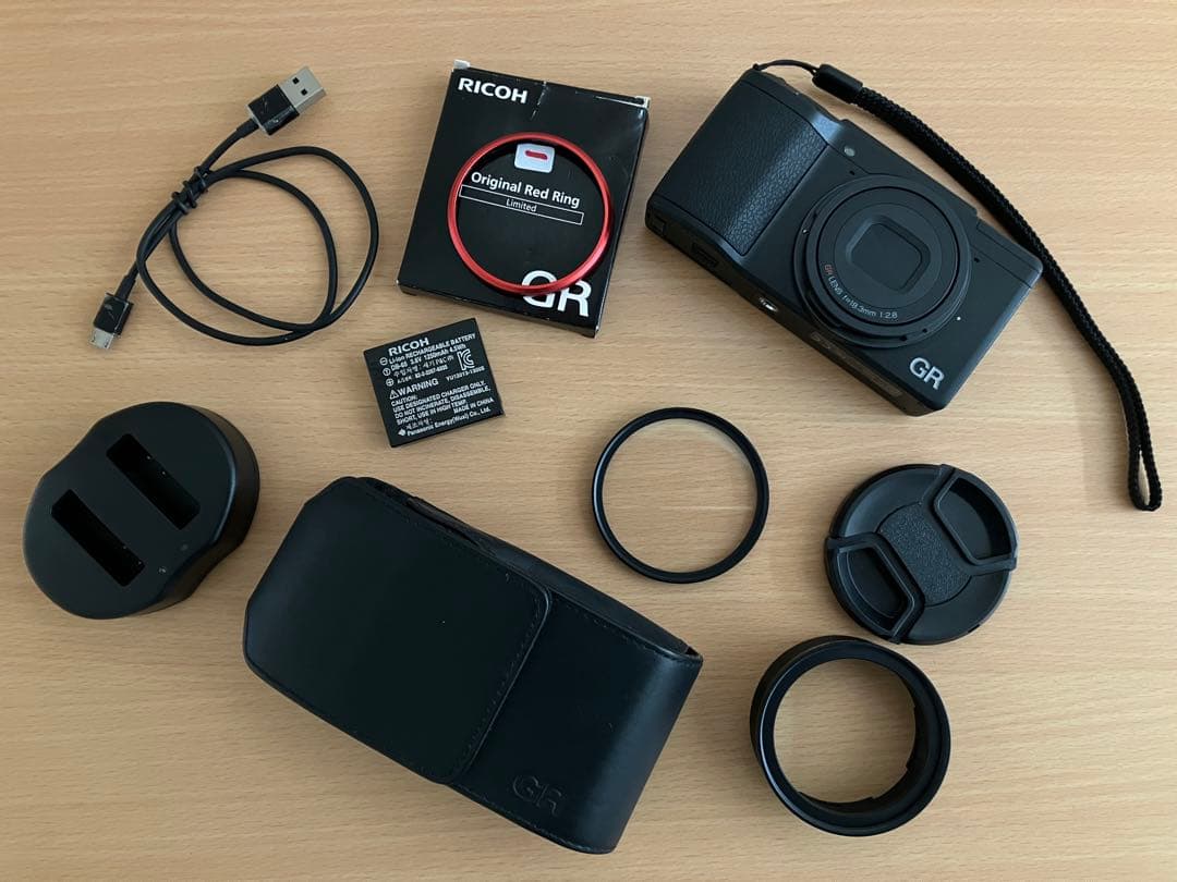 Ricoh GR II 完動美品　カスタマイズレンズチューブ付き　赤いリング