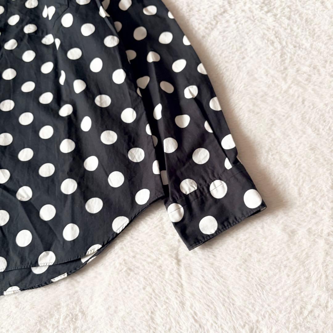 1357 希少✨ コムデギャルソンオムプリュス ドット柄 長袖シャツ L 日本製