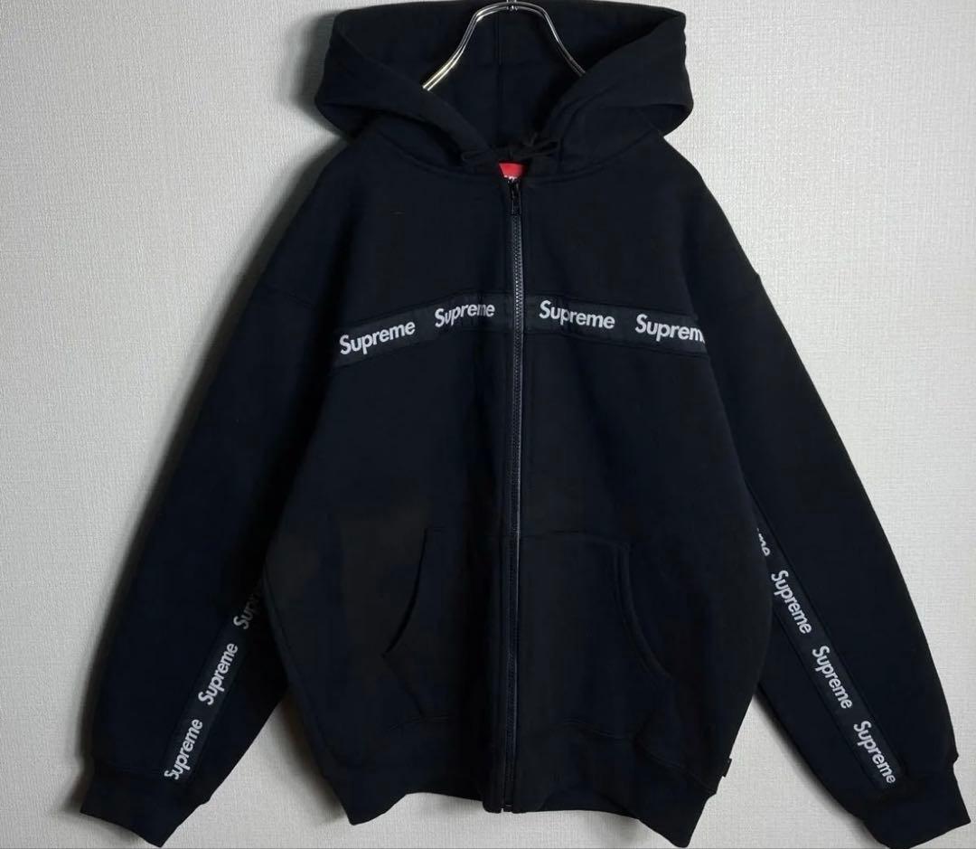 美品　シュプリーム　アームロゴ　フルジップパーカー　人気デザイン