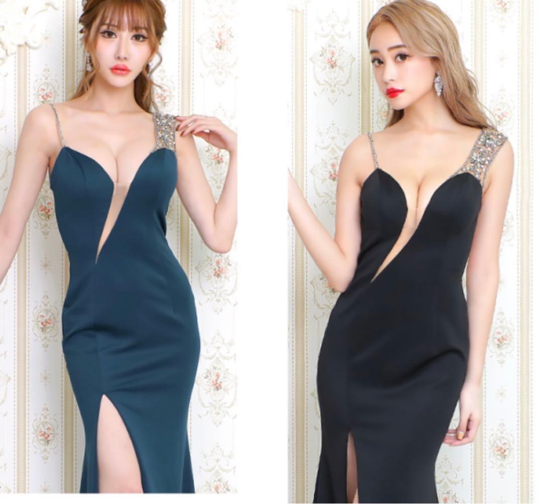 angel R ブラックロングドレス