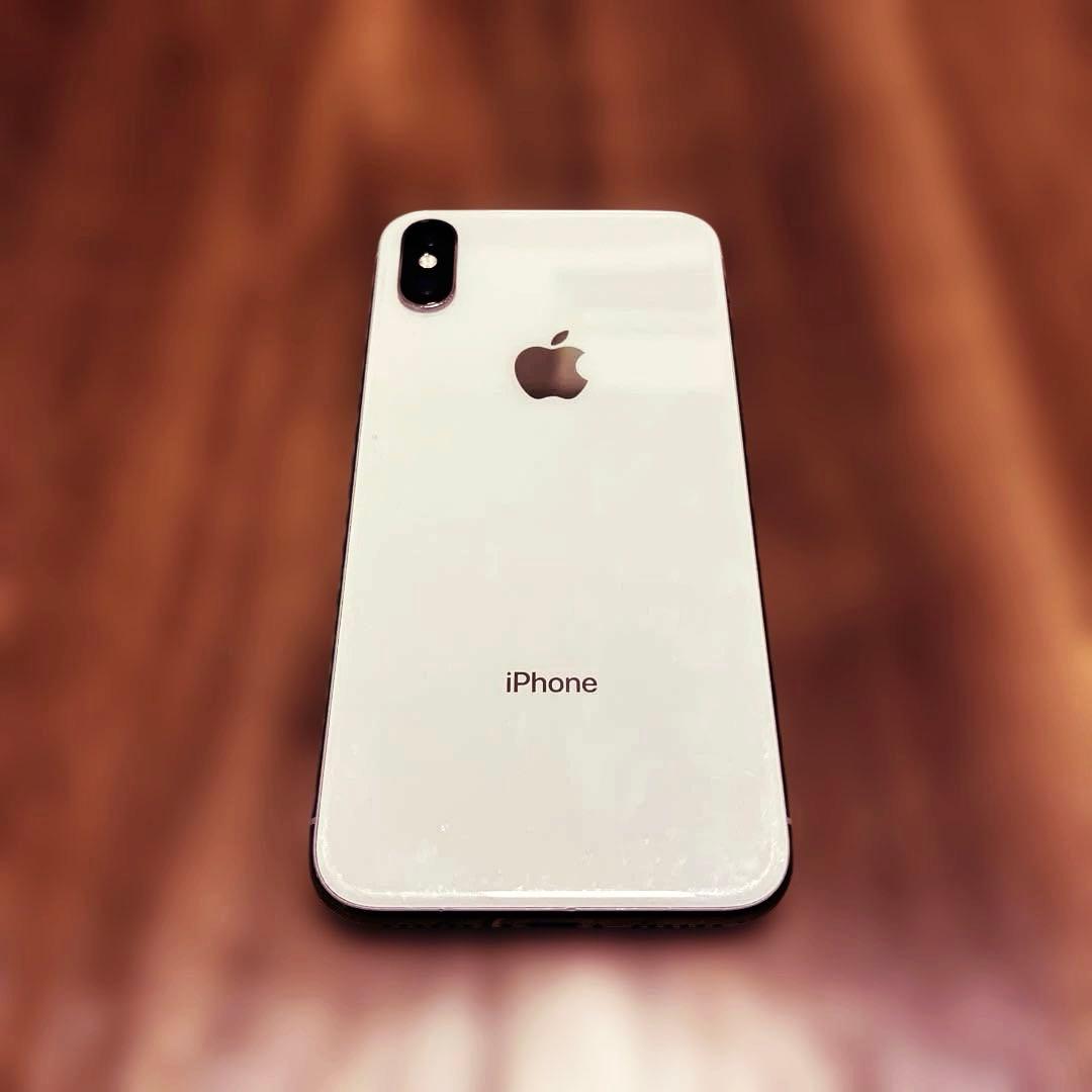 iPhoneX 64GB シルバー simフリー バッテリー容量100%！！