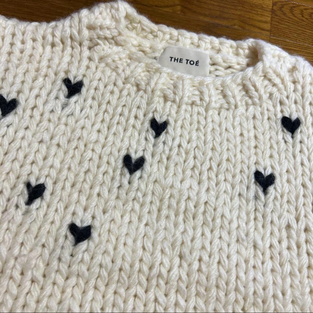 THE TOE ハートニットセーター S