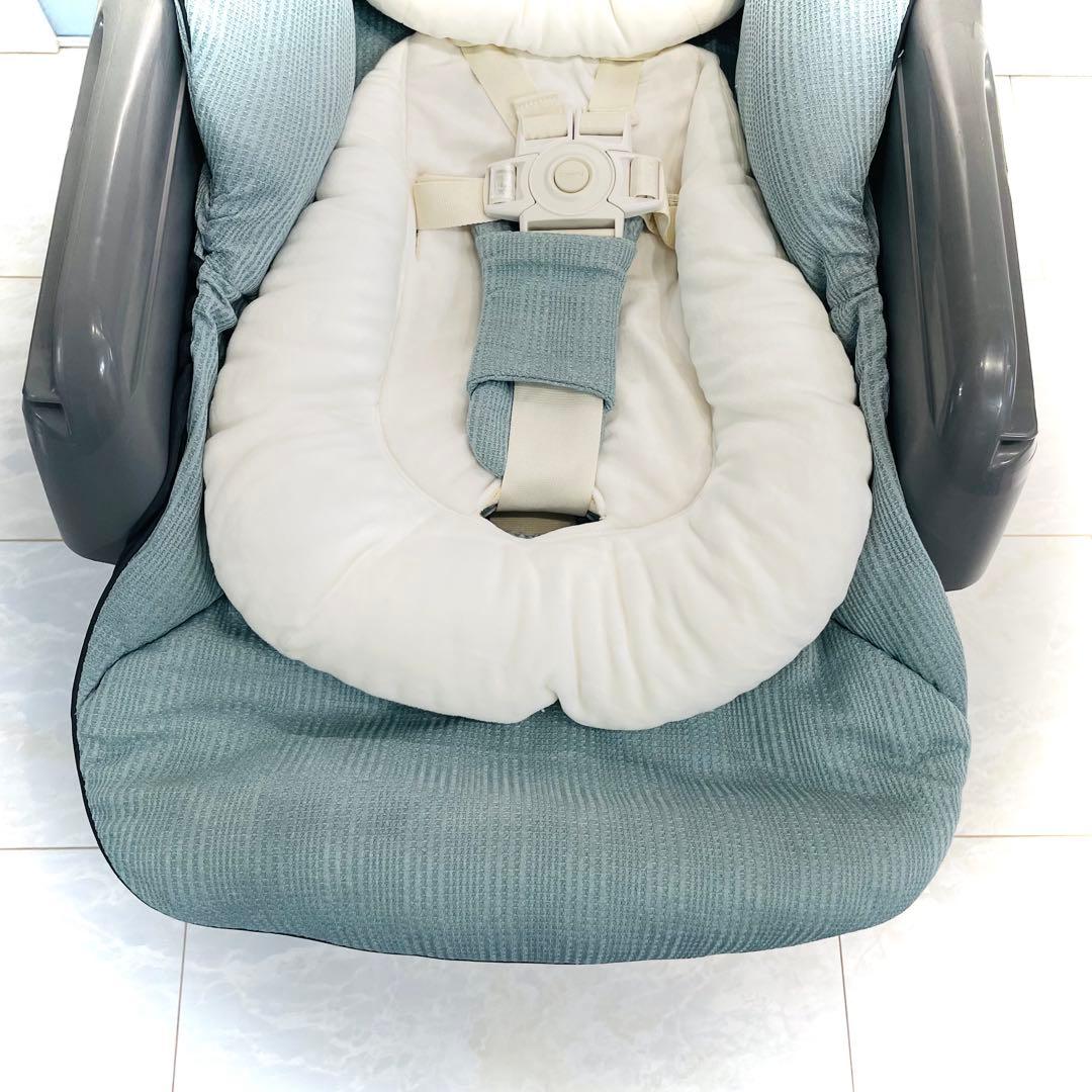 【美品】おまけカバー付★コンビネムリラオートスイングBEDiスリープシェルブルー