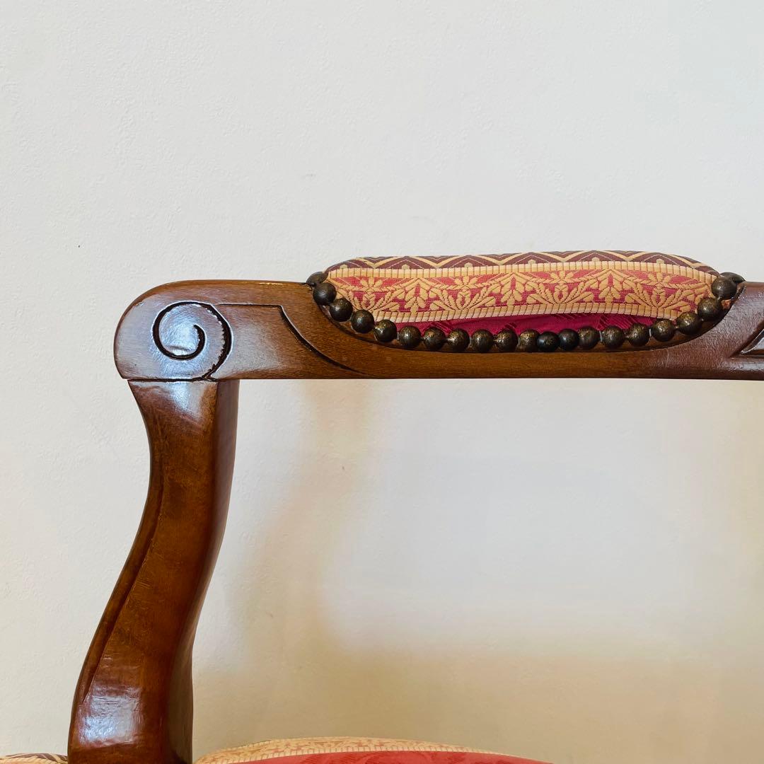 アンティーク 家具 イタリア チェア 椅子 アーム付き クラシック ヴィンテージ