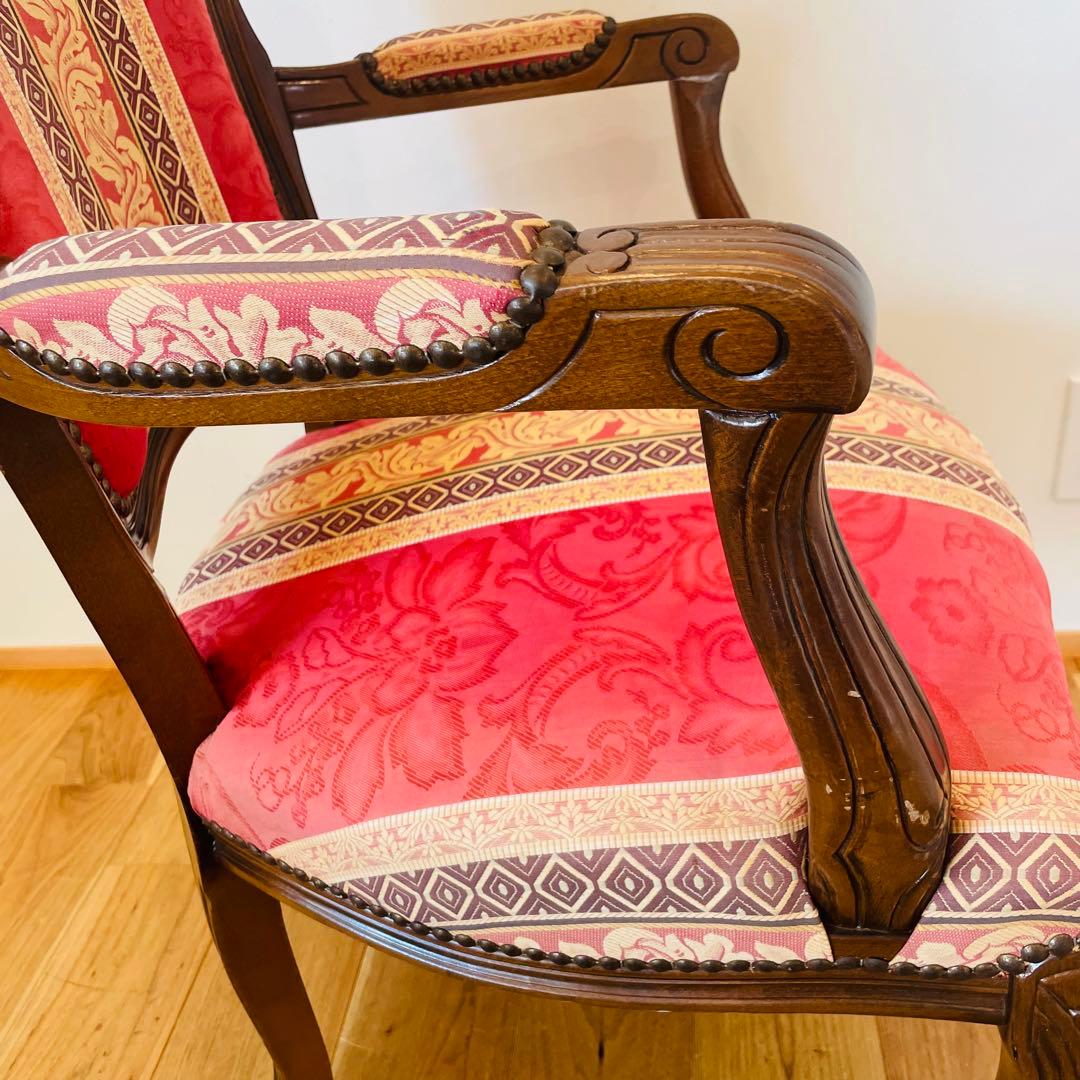 アンティーク 家具 イタリア チェア 椅子 アーム付き クラシック ヴィンテージ