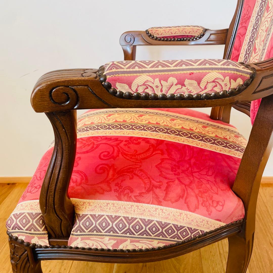 アンティーク 家具 イタリア チェア 椅子 アーム付き クラシック ヴィンテージ