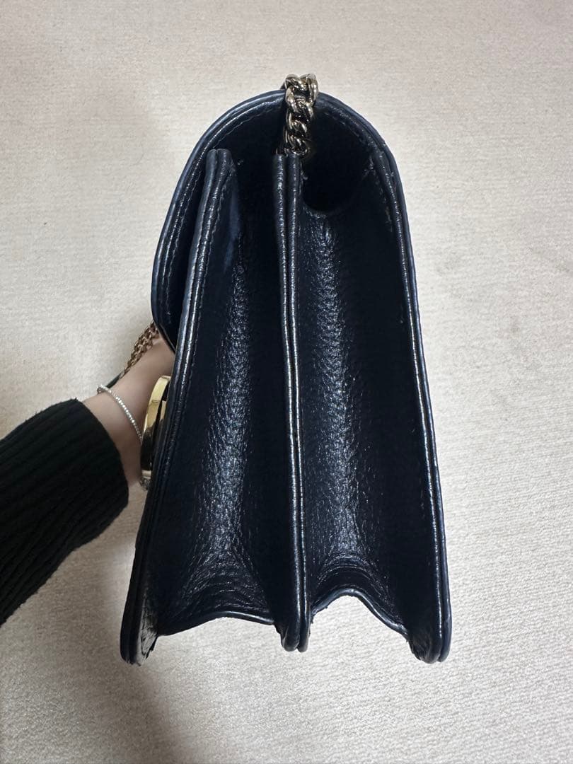 GUCCI インターロッキング ブラック ショルダーバッグ