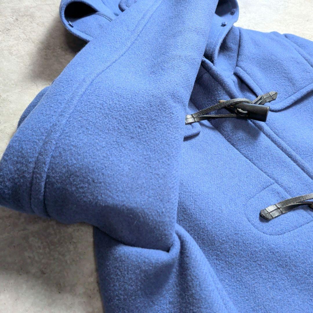 SHIPS シップス カシミヤ混 フォックスファー ダッフルコート ブルー 38