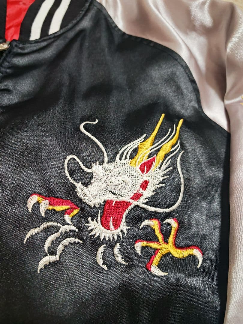 90S YOKOSUKA 日本 限定 スカジャン 鷲龍　サテン vintage