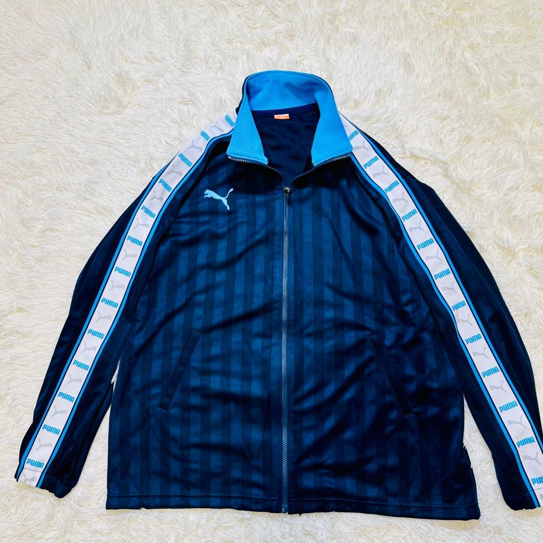 廃盤 極美品！プーマpumaジャージ　3Lサイズ　上下セット　デカロゴ　刺繍