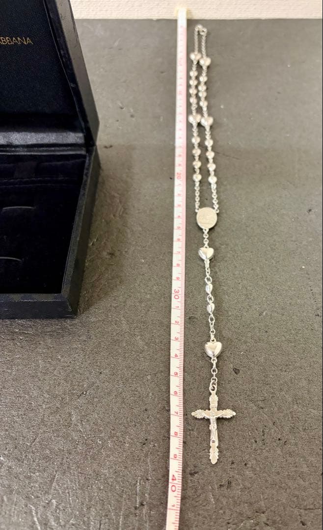 Dolce & Gabbanaロザリオ ハート　シルバー　ネックレス　925