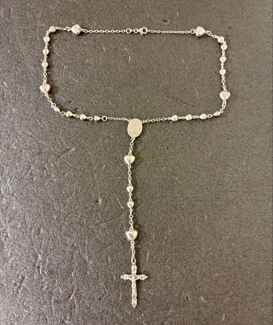 Dolce & Gabbanaロザリオ ハート　シルバー　ネックレス　925