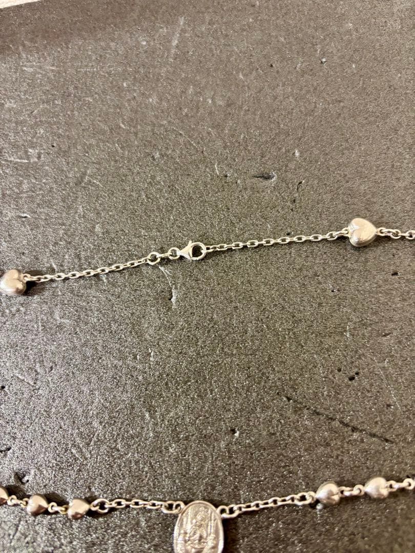 Dolce & Gabbanaロザリオ ハート　シルバー　ネックレス　925