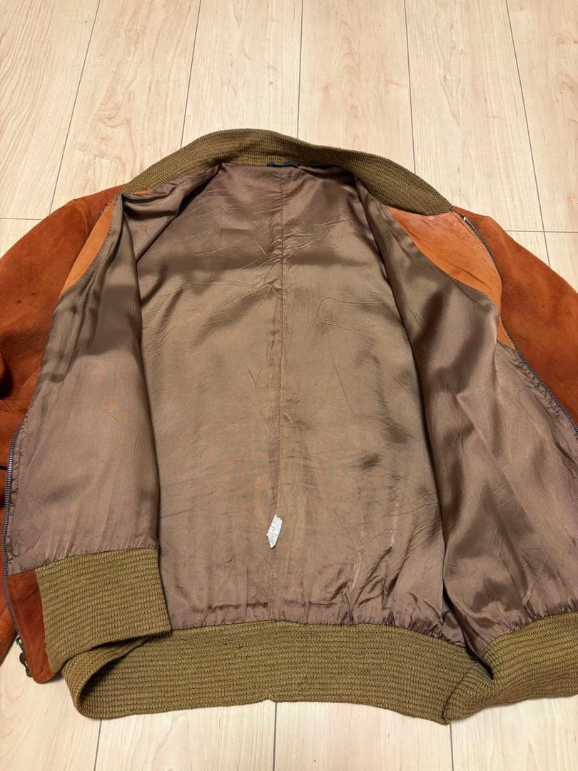 50s 60s suede leather jacket 襤褸