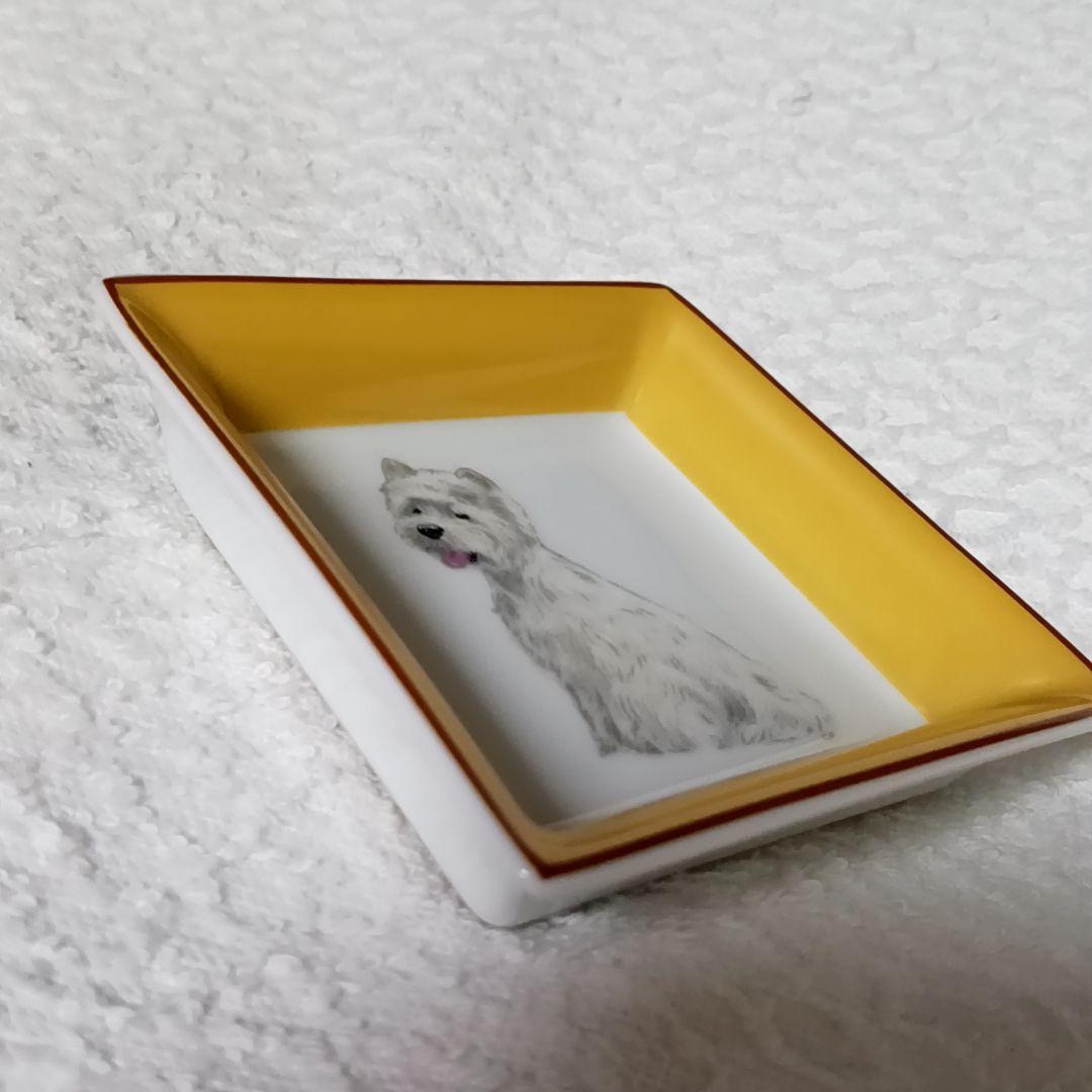 エルメス シャス 犬 プレート スクエア トレイ トレー 小物入れ 灰皿