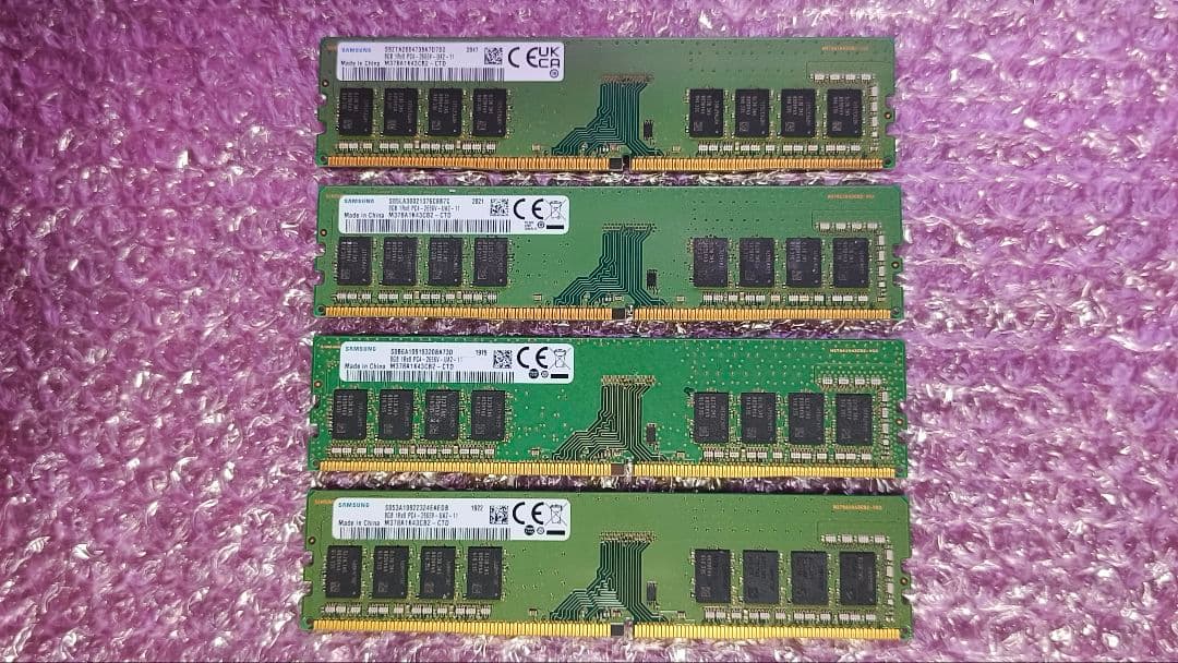 DDR4 8GBx4枚 32GB pc4-2666V 動作確認済み ①