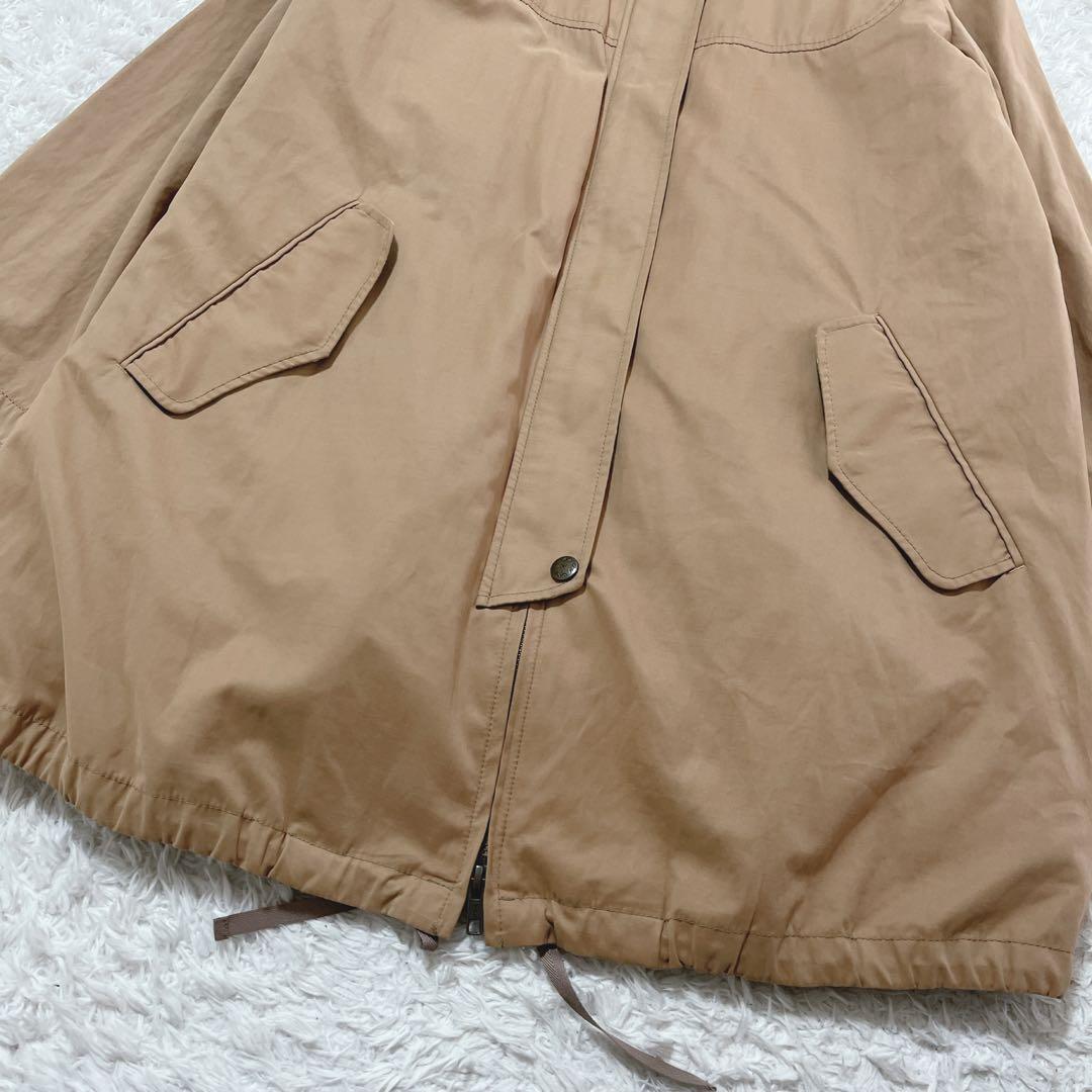 美品✨ホコモモラ　モッズコート　フード＆ライナー付き　ベージュ　L キルティング