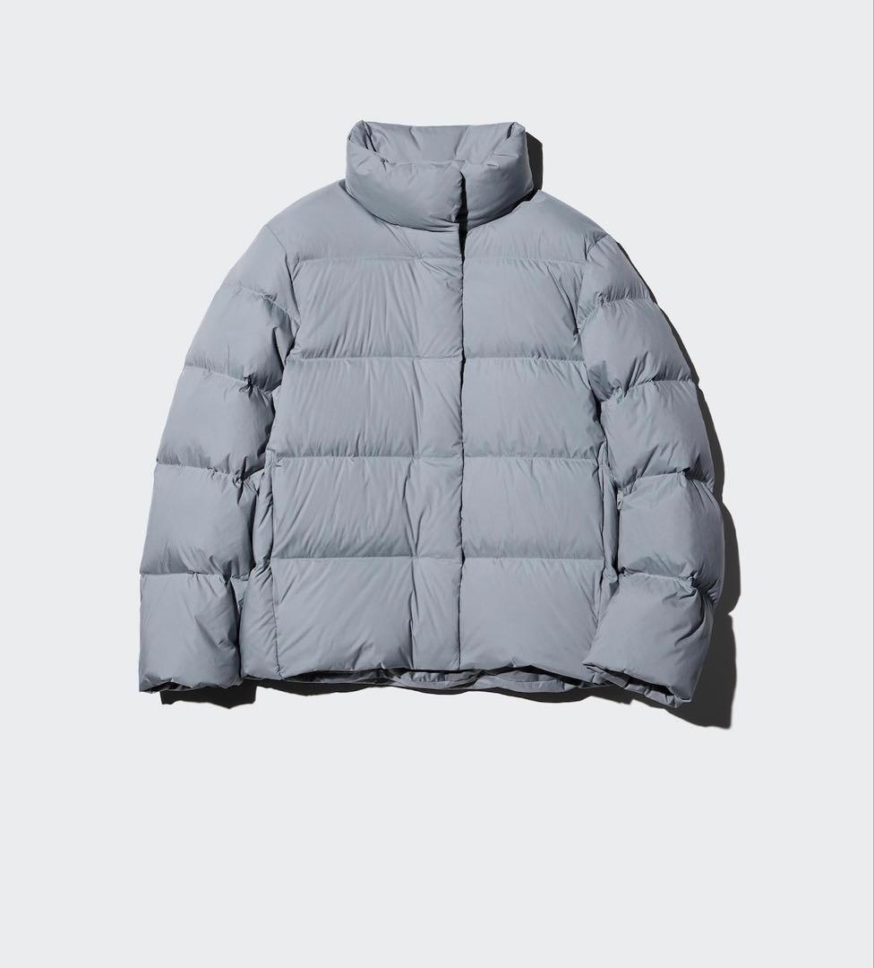 新品　ユニクロ　パウダーソフトダウンジャケット　ブルーＸＬ