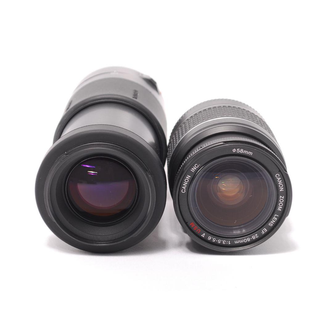 ❤即購入1000円OFF❤ Canon Kiss F 望遠 ダブルレンズ 超軽量