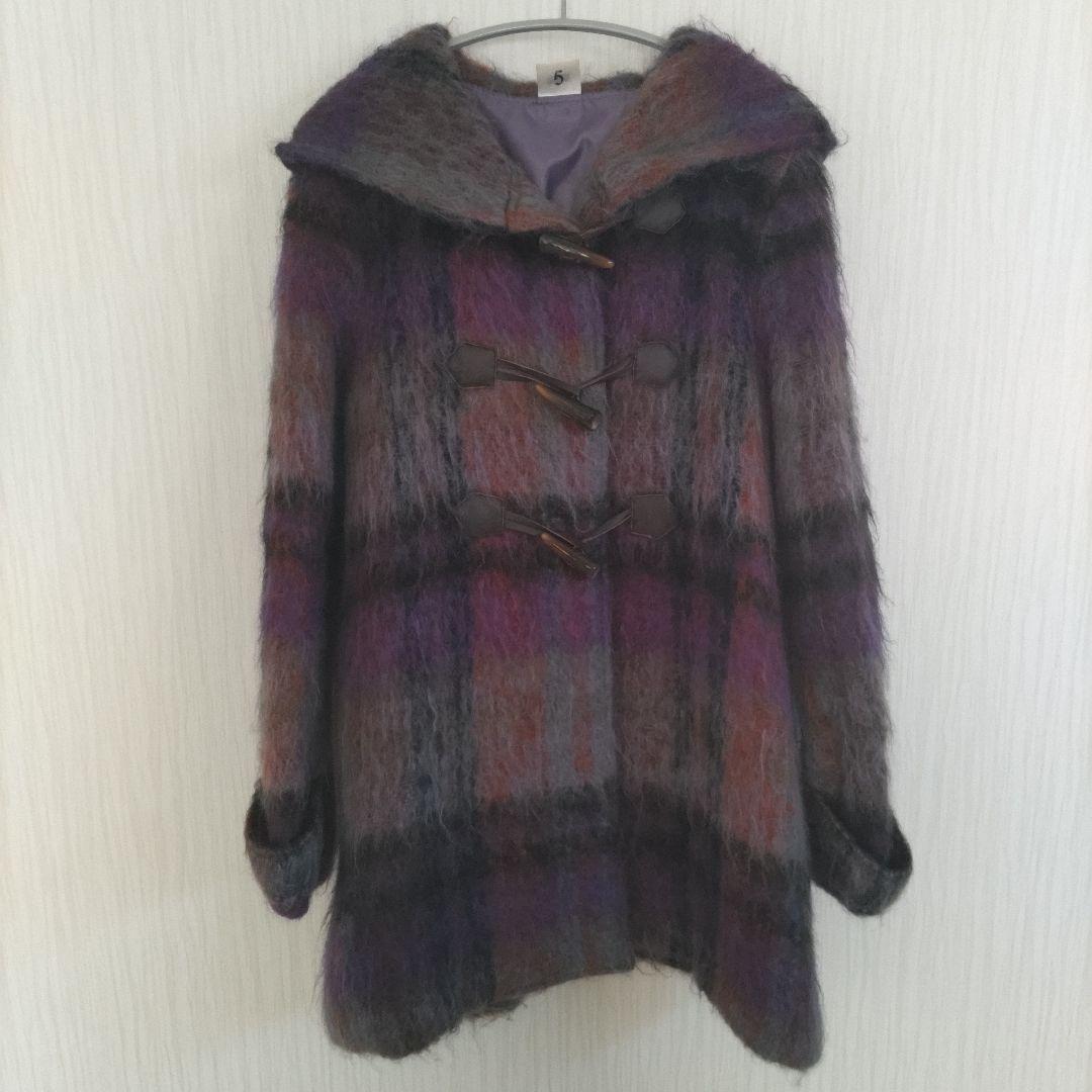 Gabriel ガブリエル モヘアウールダッフルコート 紫系 サイズ38