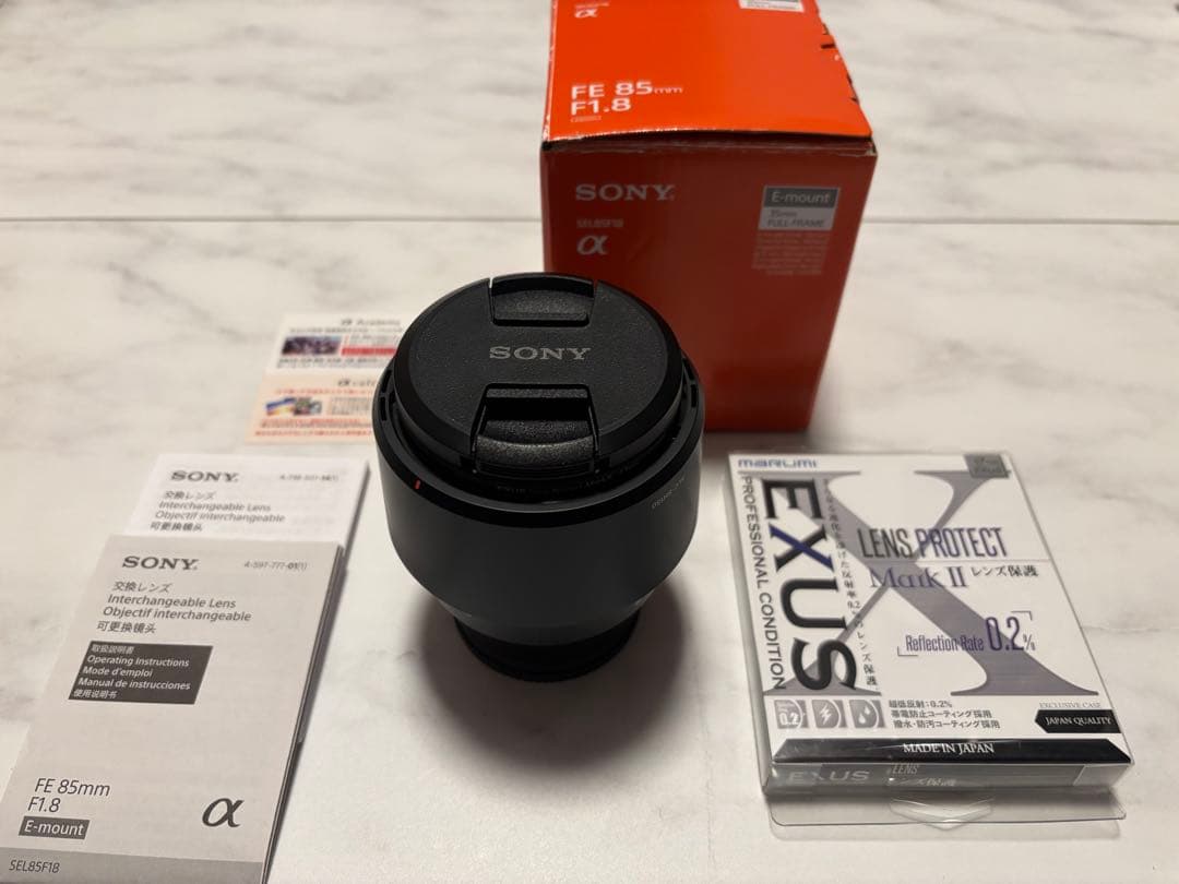 SONY FE 85mm F1.8 レンズ　フィルター付き