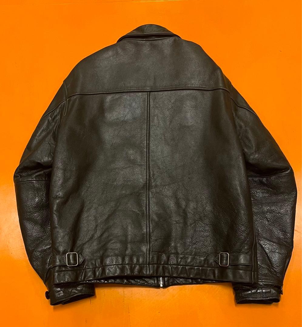 OLD GAP Sサイズ レザー ジャケット ブルゾン アルミジップ 90s