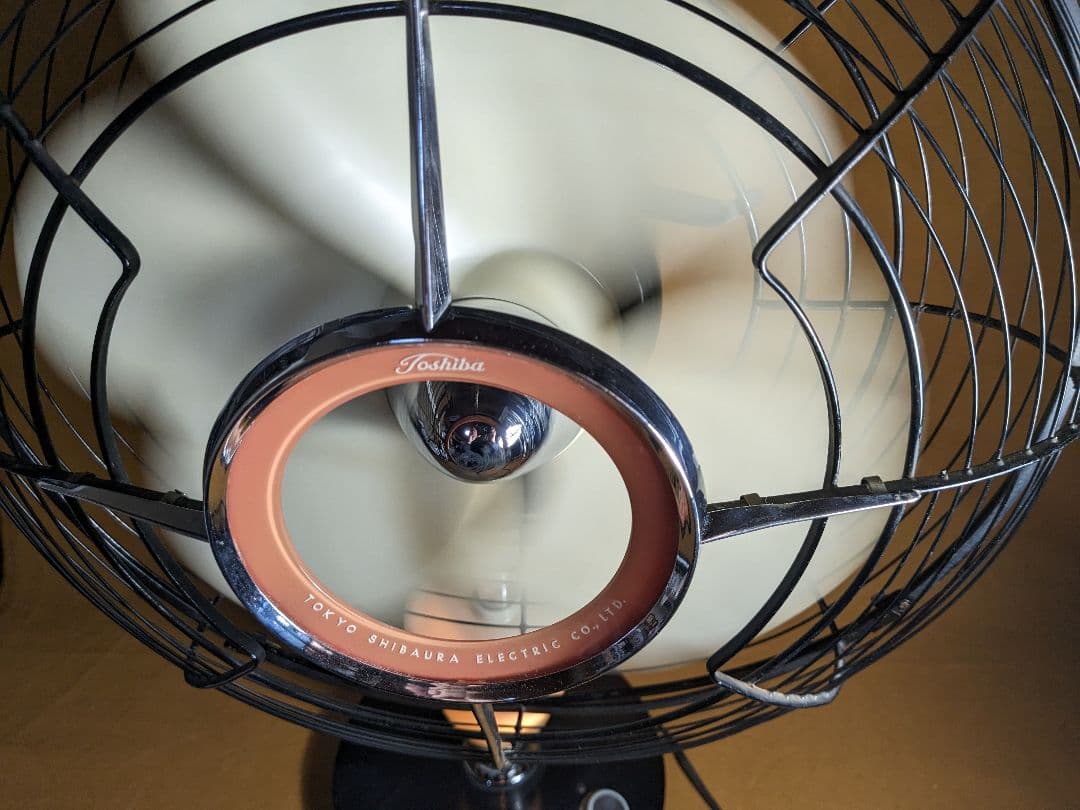 扇風機 昭和レトロ 東芝 Toshiba 夕顔 LP形 4枚羽根 東芝