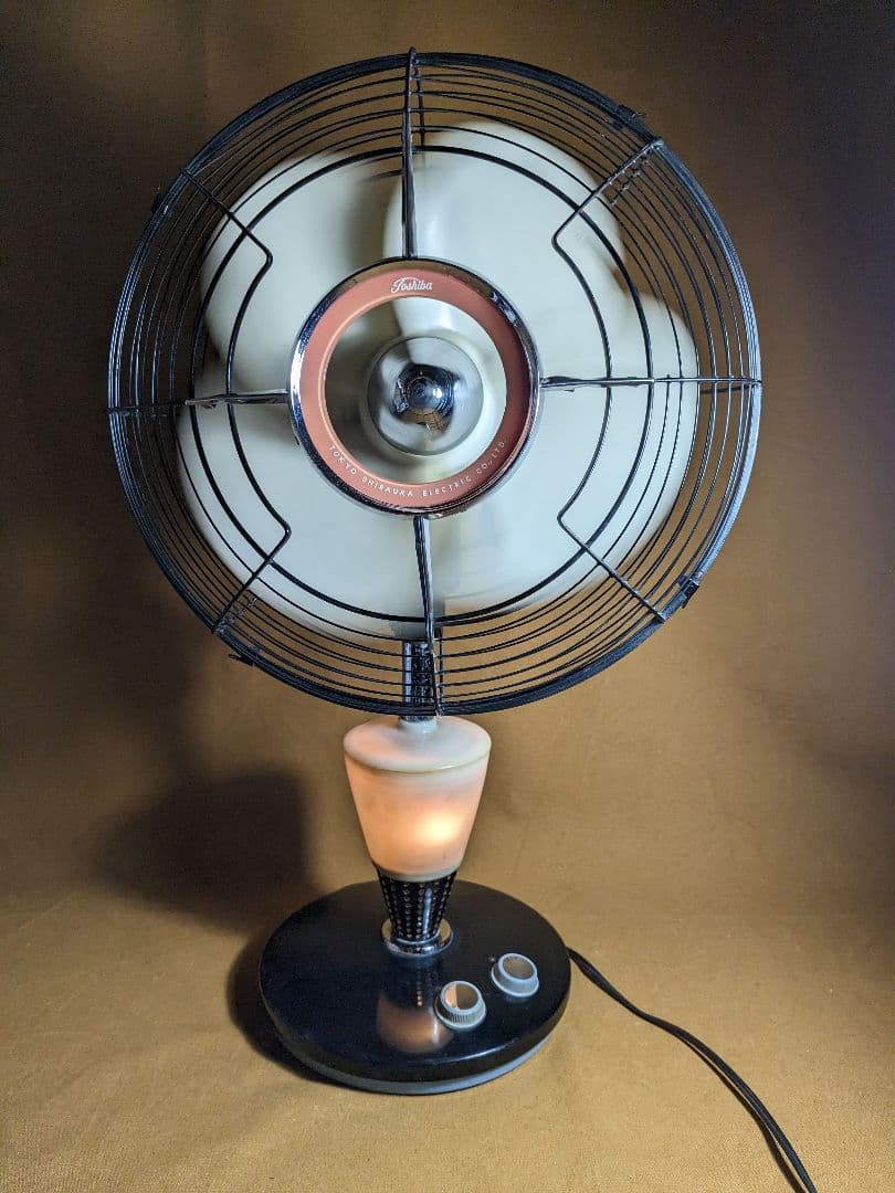 扇風機 昭和レトロ 東芝 Toshiba 夕顔 LP形 4枚羽根 東芝