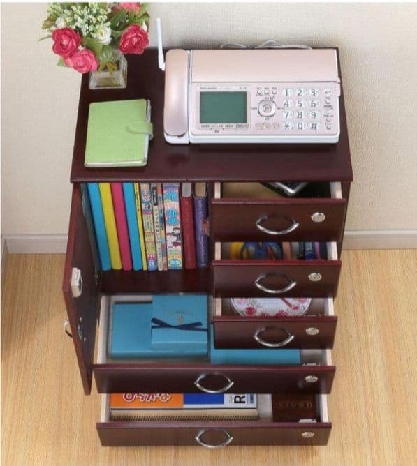 全段鍵付きチェスト 桐製 マルチチェスト FAX台 電話台 チェスト つ228