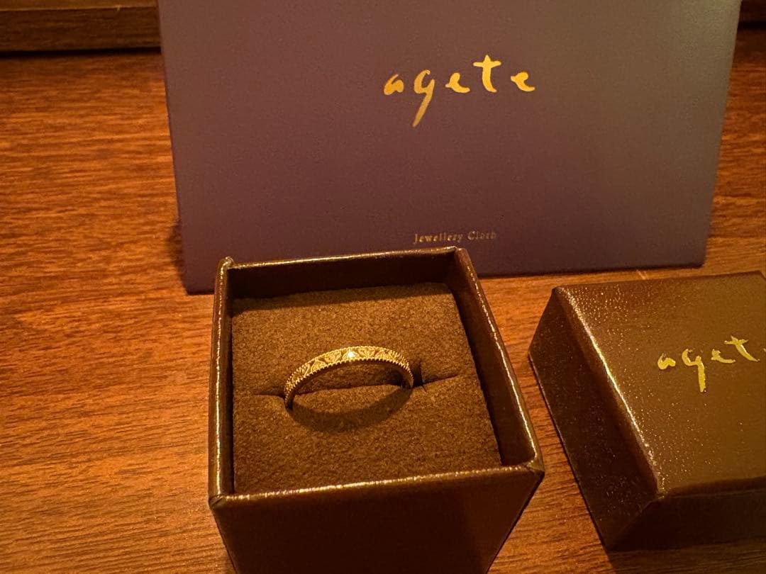 agete ゴールドリング 箱付き