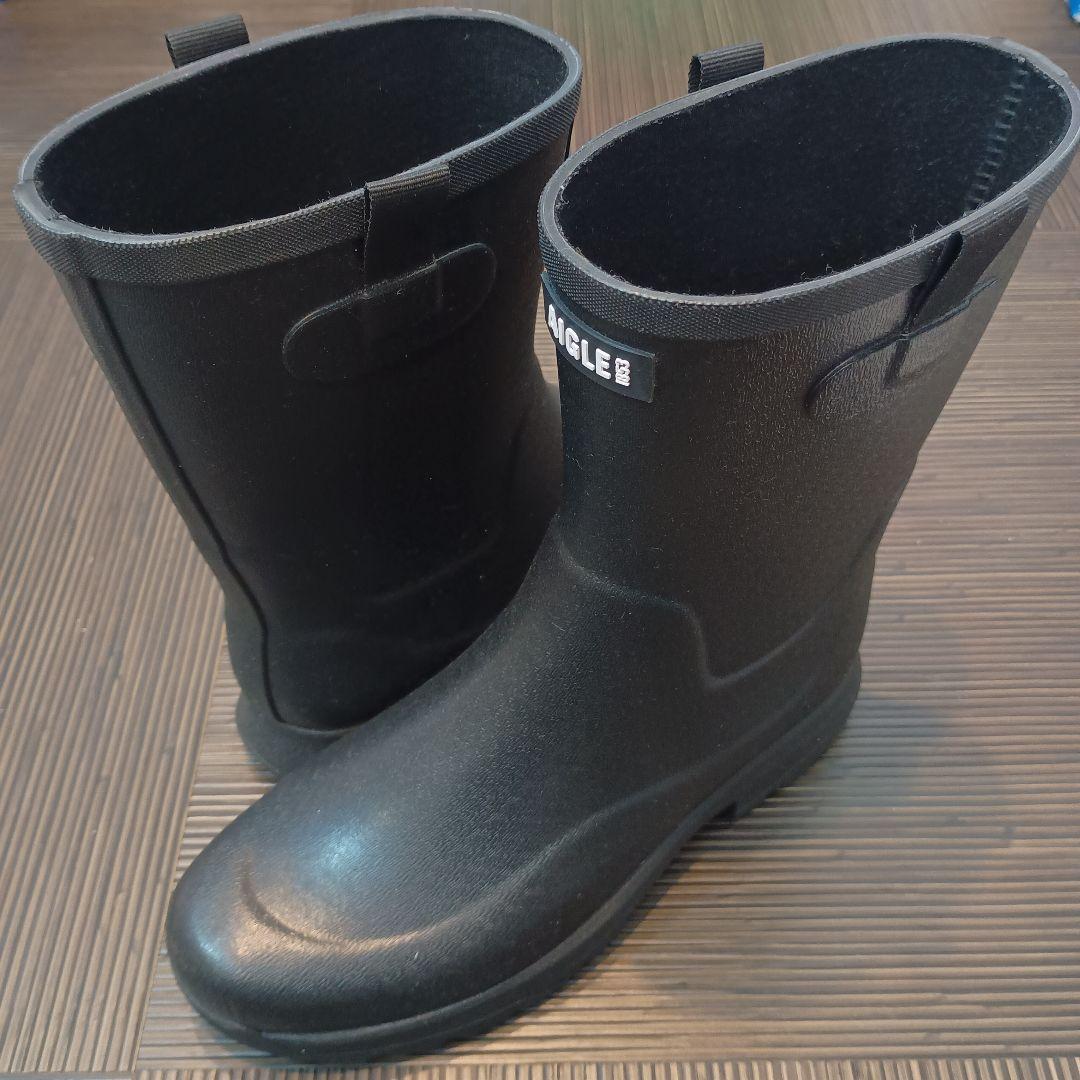 AIGLE エーグル アリア ラバーブーツ 黒